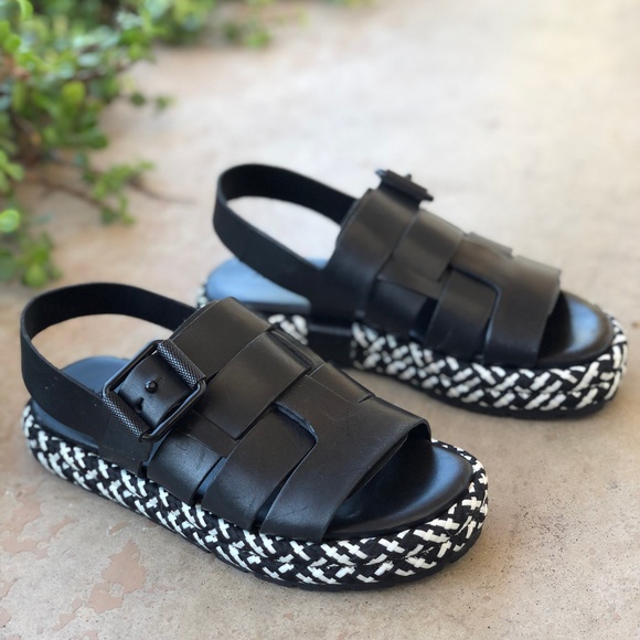All Saints Shoes - ALLSAINTS Black Leather Botan Slingback Sandal